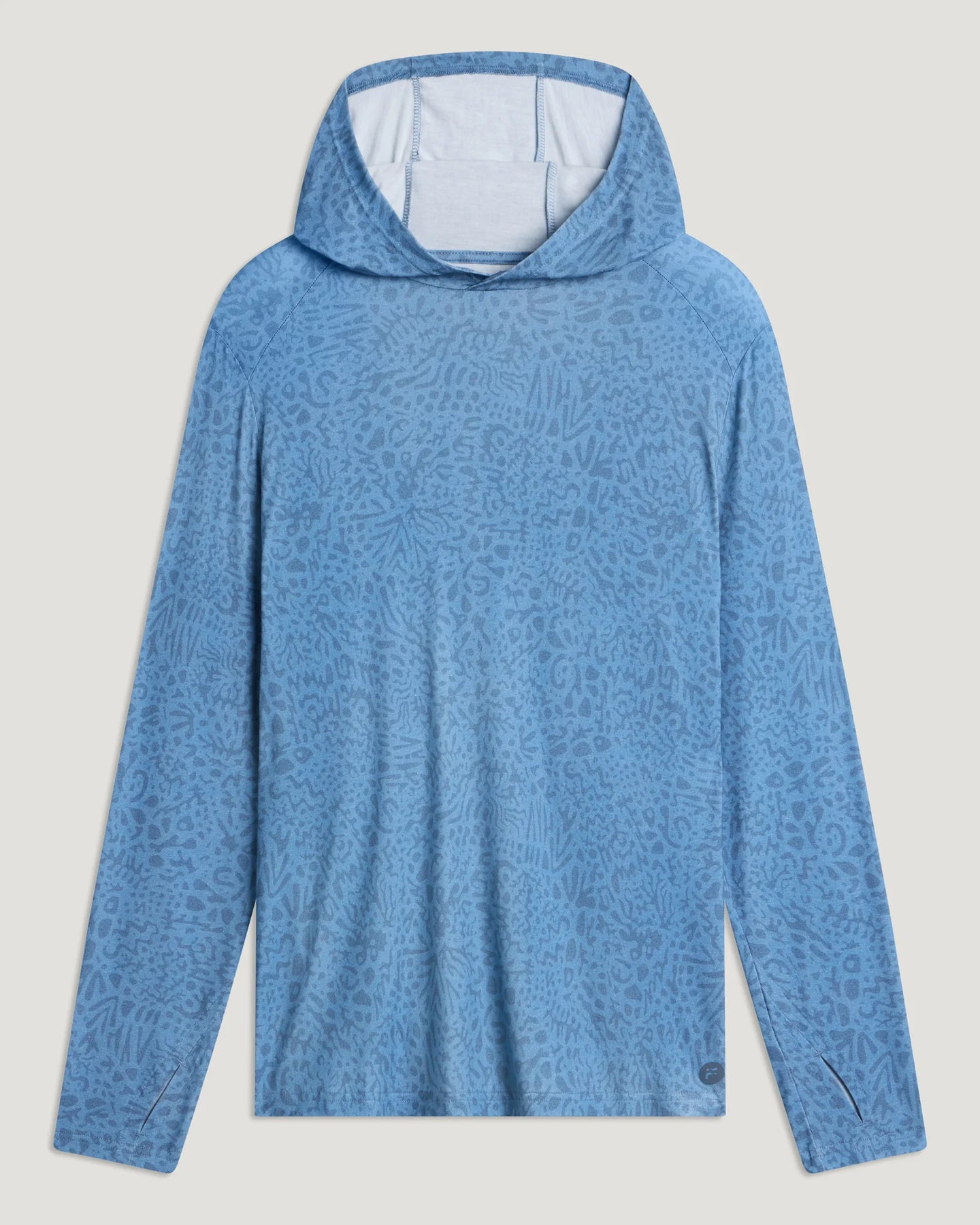 Free Fly Apparel Men's Bamboo Shade Hoodie - Drifter Print Windward Blue