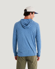 Free Fly Apparel Men's Bamboo Shade Hoodie - Drifter Print Windward Blue