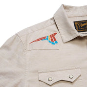 Howler Brothers Crosscut Deluxe Longsleeve Parrot Patrol: Dune Chambray