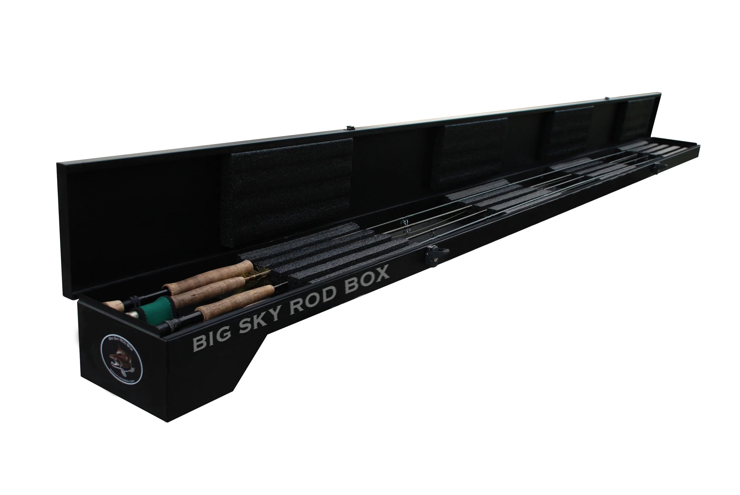 Big Sky Rod Box - Original Fly Rod Carrier - Driver's Side / Matte Black Logo