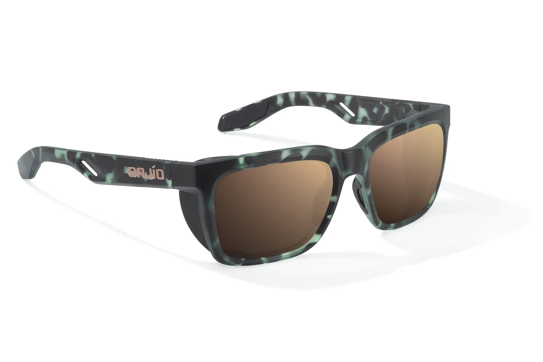 Bajio Palehorse Sunglasses - Green Tort Matte Frame | Copper Polycarbonate Lens