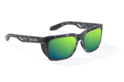 Bajio Palehorse Sunglasses - Black Tort Matte Frame | Green Mirror Glass Lens