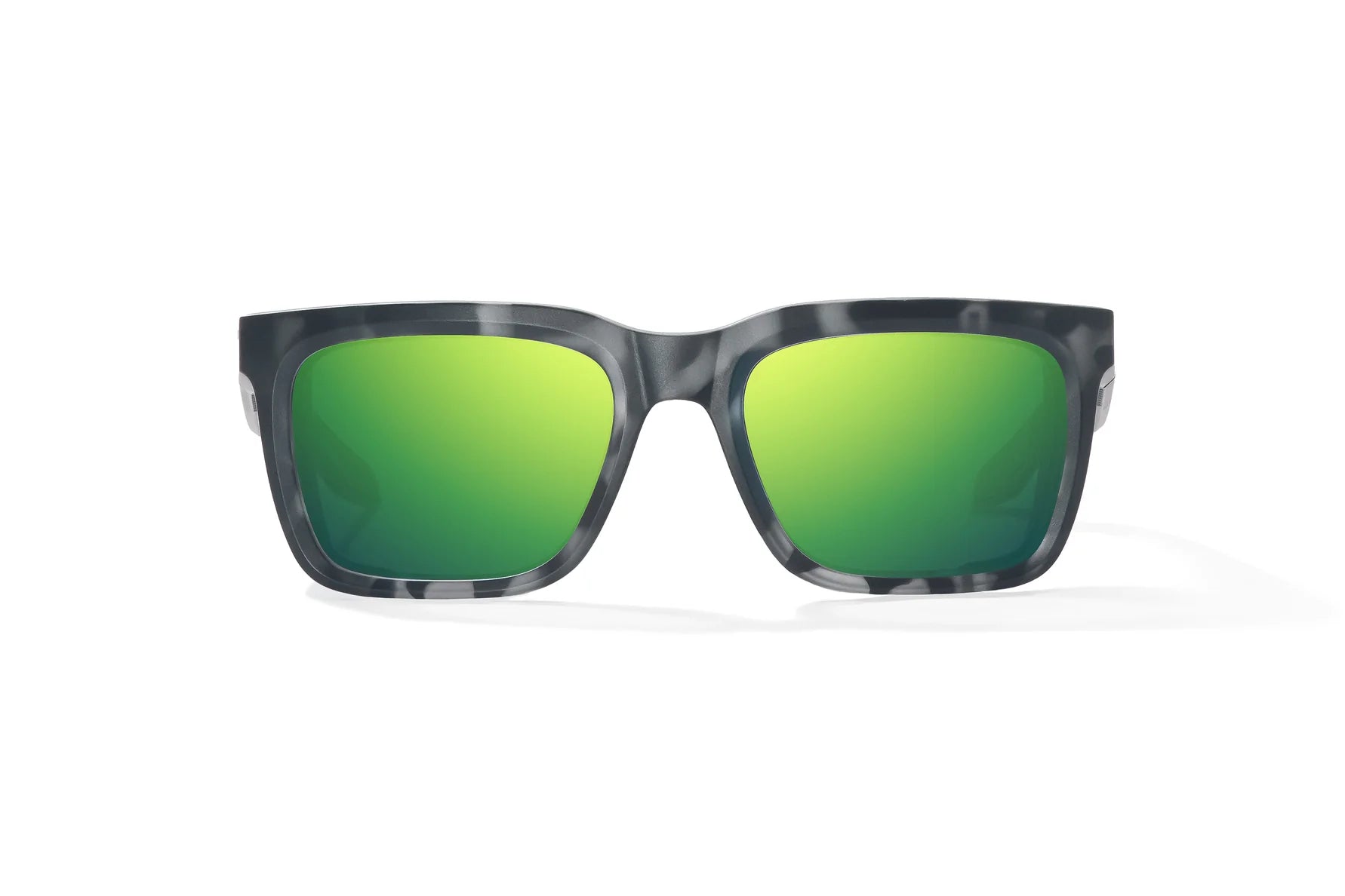 Bajio Palehorse Sunglasses - Dark Brown Glass Gloss Frame with Green Mirror Poly Lens