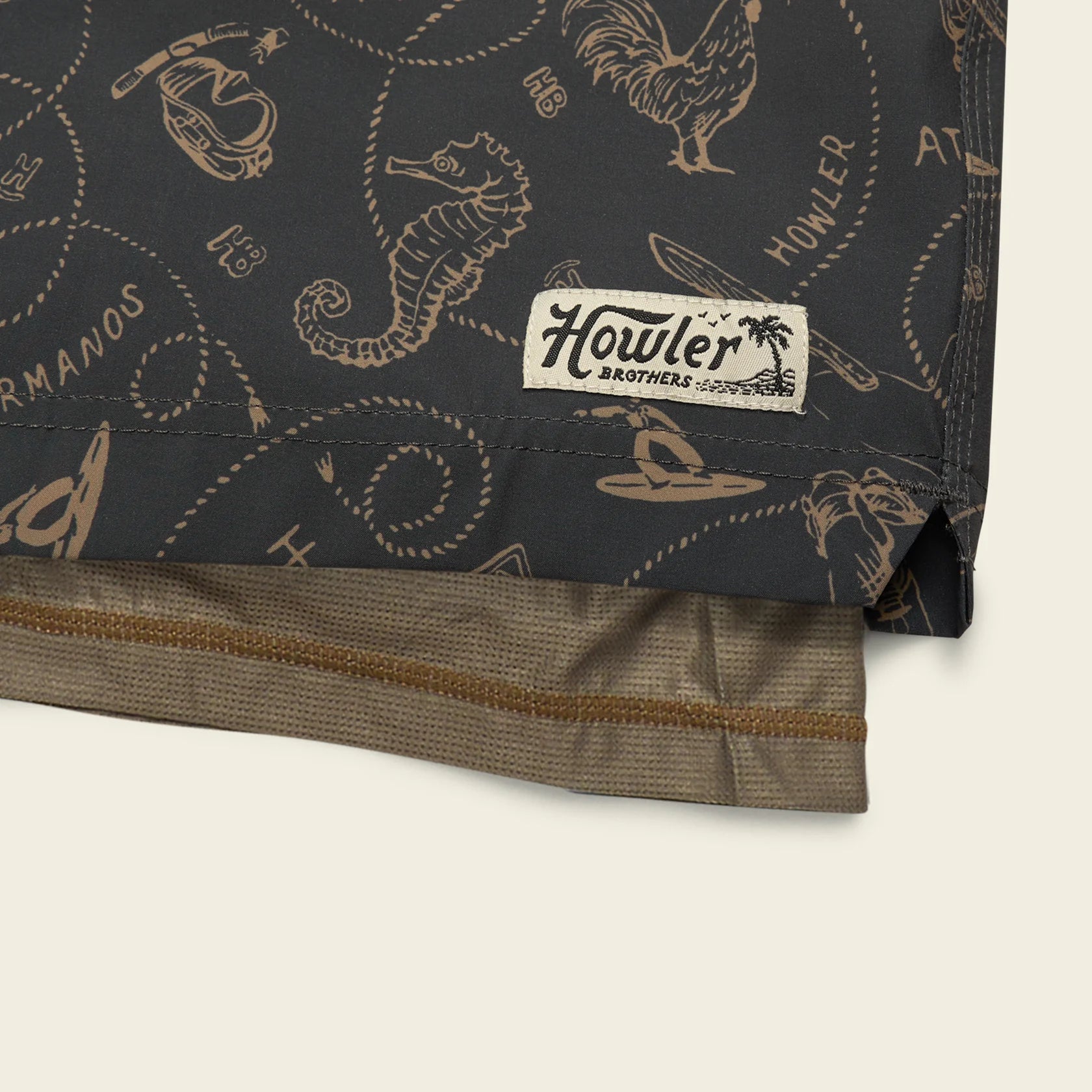 Howler Brothers Deep Set Boardshorts - Sea Rodeo : Antique Black