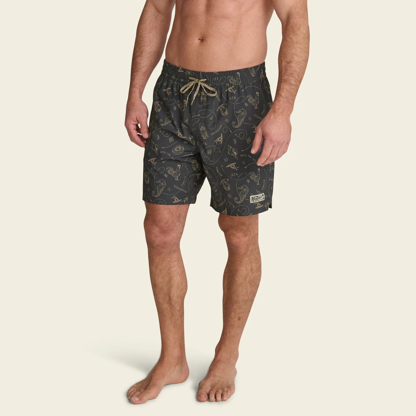 Howler Brothers Deep Set Boardshorts - Sea Rodeo : Antique Black