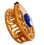 Abel Vaya 5/6 Fly Reel - Satin Orange / Blue Drag Knob & Rosewood Handle