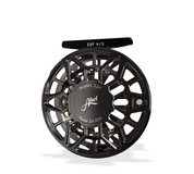 Abel SDF 4/5 Fly Reel - Ported Black / Black Drag Knob & Rosewood Handle