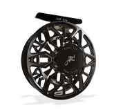 Abel SDF 5/6 Fly Reel - Ported Black / Black Drag Knob & Walnut Handle
