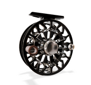 Abel SDF 5/6 Fly Reel - Ported Black / Black Drag Knob & Walnut Handle