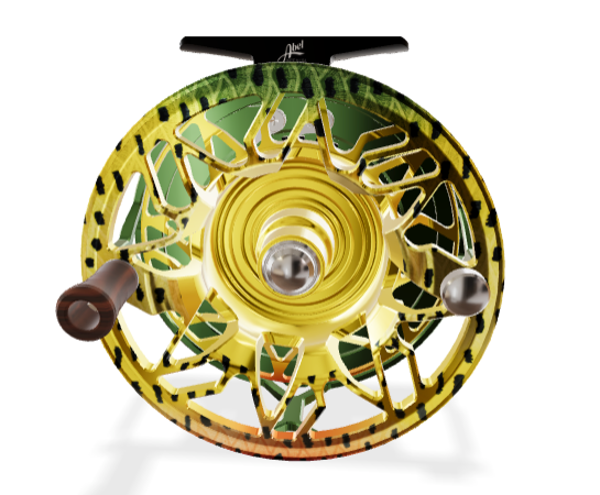 Abel Rove 7/9 Fly Reel - Solid - Golden Dorado Finish & Golden Dorado Drag Knob with
