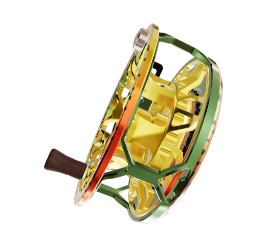 Abel Rove 7/9 Fly Reel - Solid - Golden Dorado Finish & Golden Dorado Drag Knob with