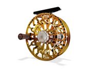 Abel SDF 5/6 Fly Reel - Ported Native Cutthroat / Satin Red Drag Knob & Rosewood Handle