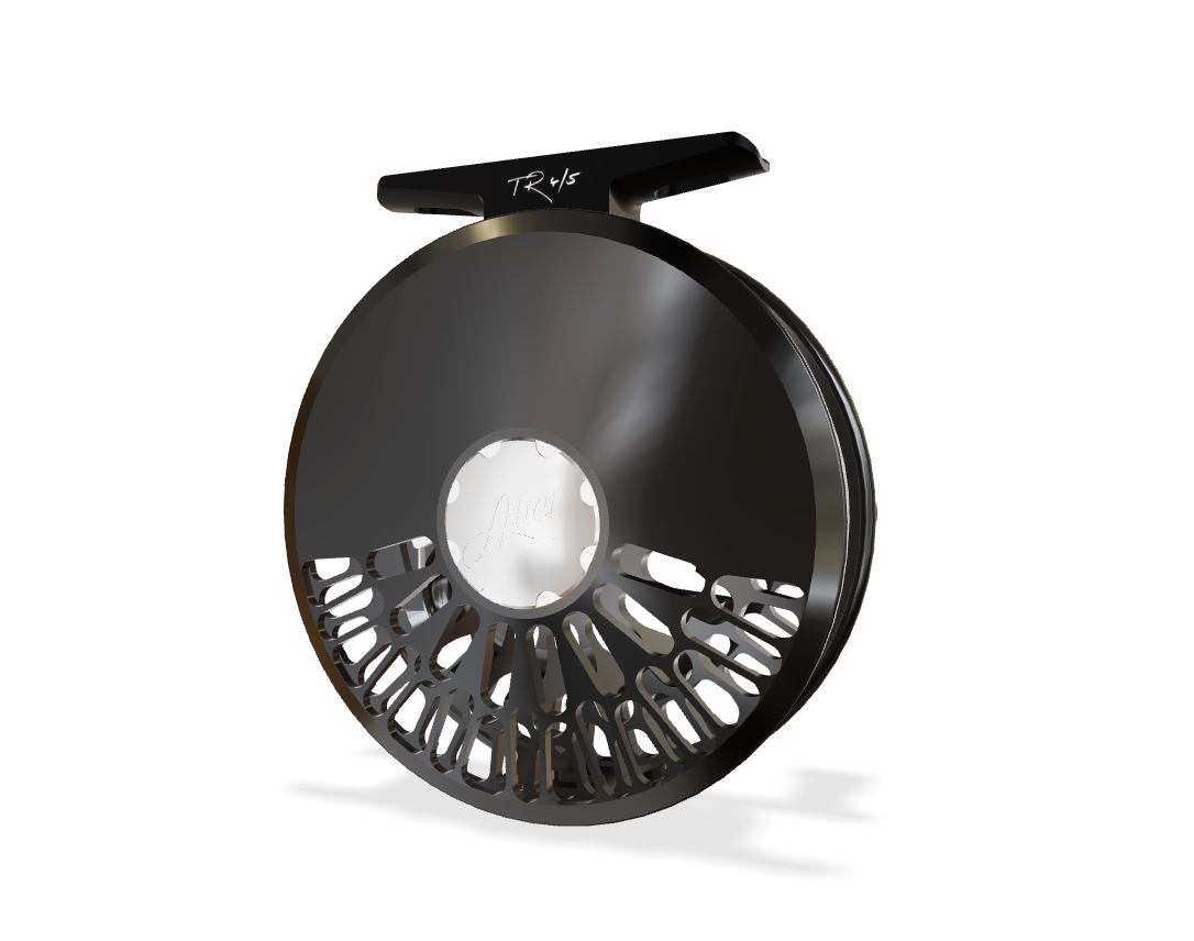 Abel TR 5/6 Fly Reel - Black Finish & Ebony Handle