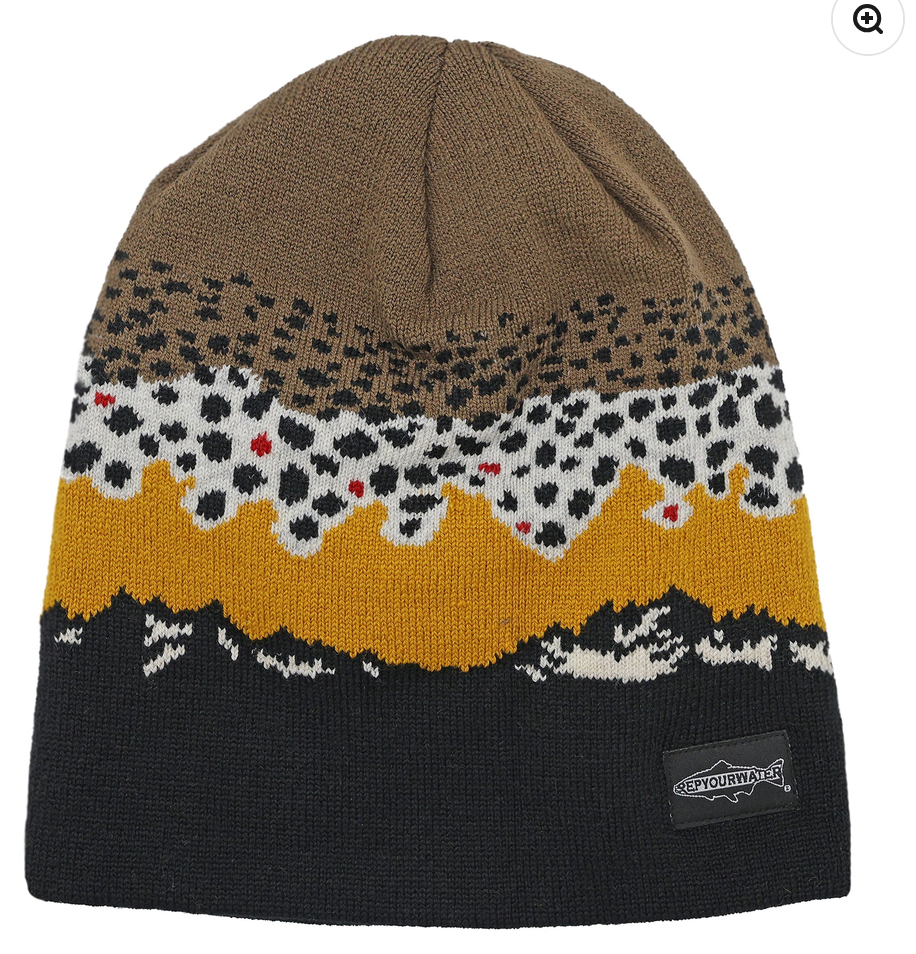 Rep Your Water Brown Trout Mountains  Skull Cap