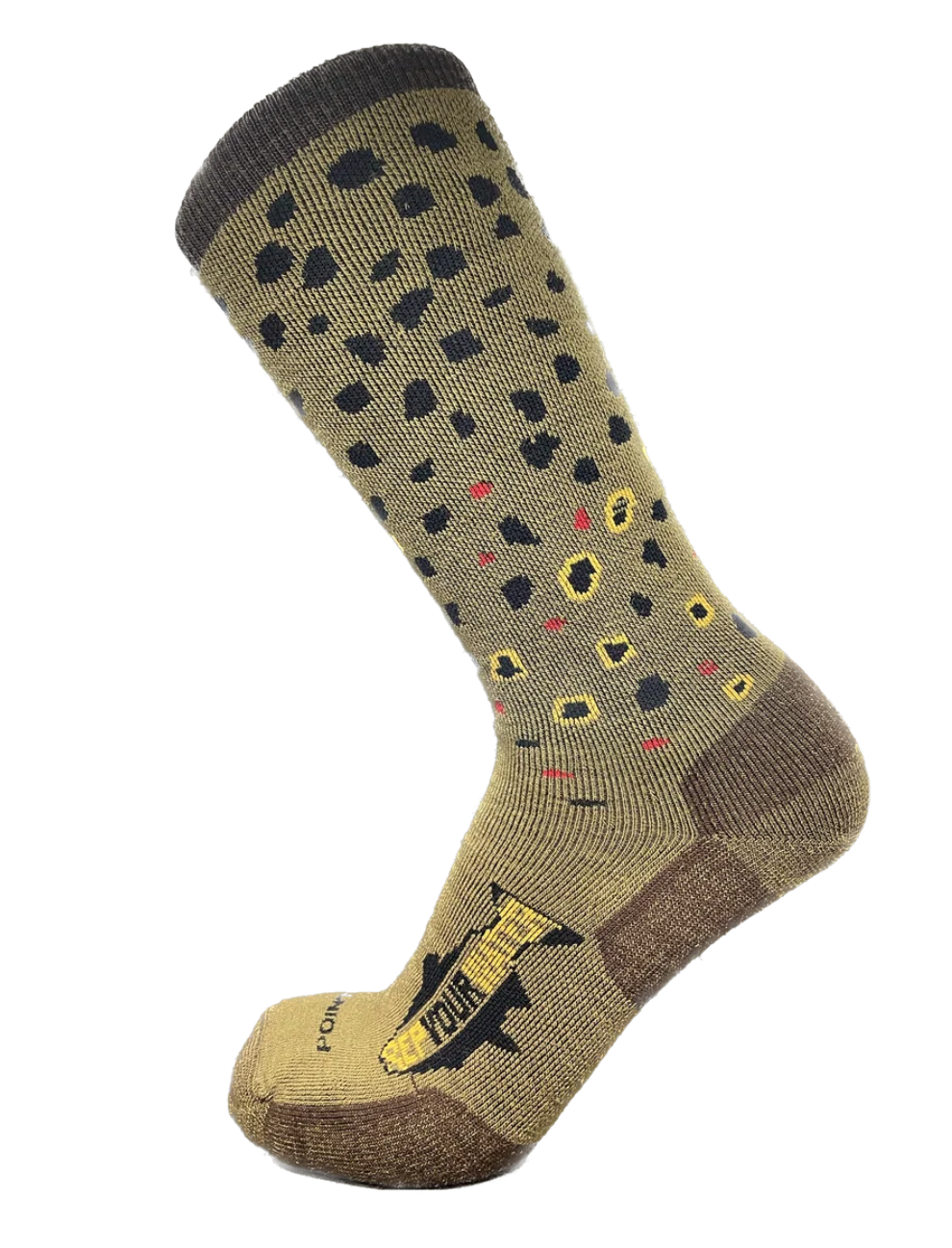 Rep Your Water Merino Blend Mid-Weight Socks - Brown Trout