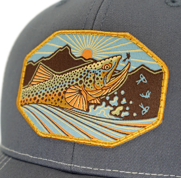 Casey Underwood Ridge Hatch Trucker Hat - Dusty Blue/Birch