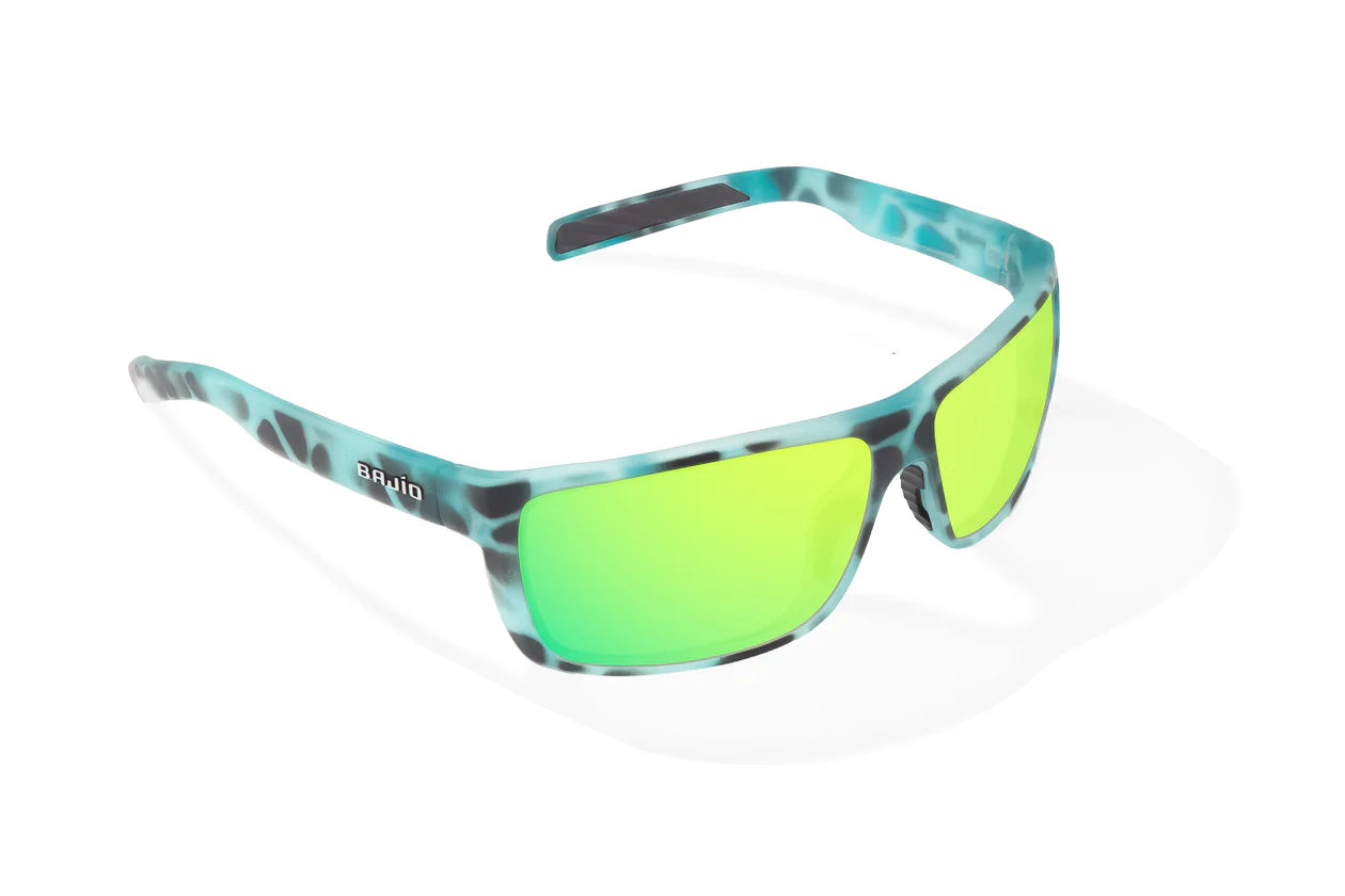Bajio Sigs Sunglasses - Brown Tort Gloss Frame / Green Mirror Glass Lens