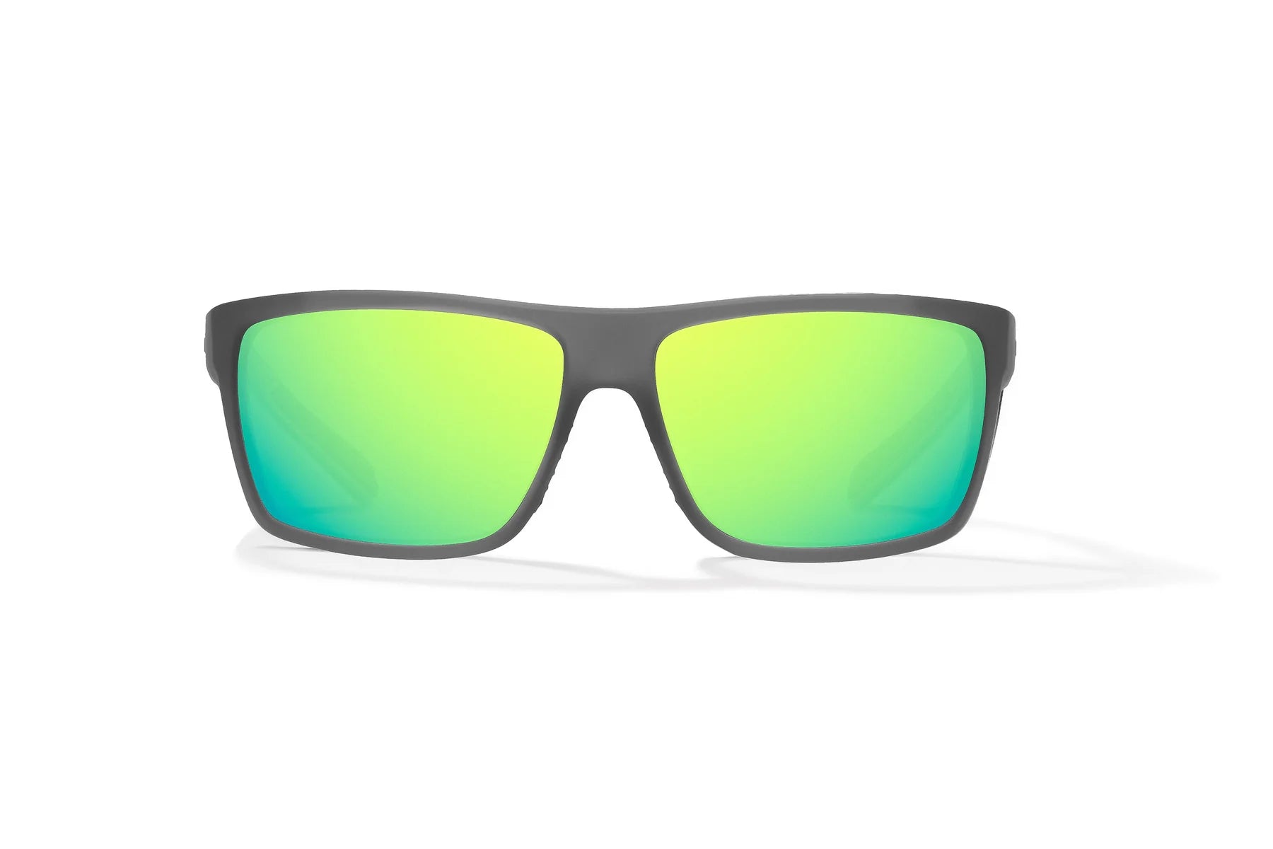 Bajio Sigs Sunglasses - Dark Gray Glass Matte Frame with Green Mirror Glass Lens
