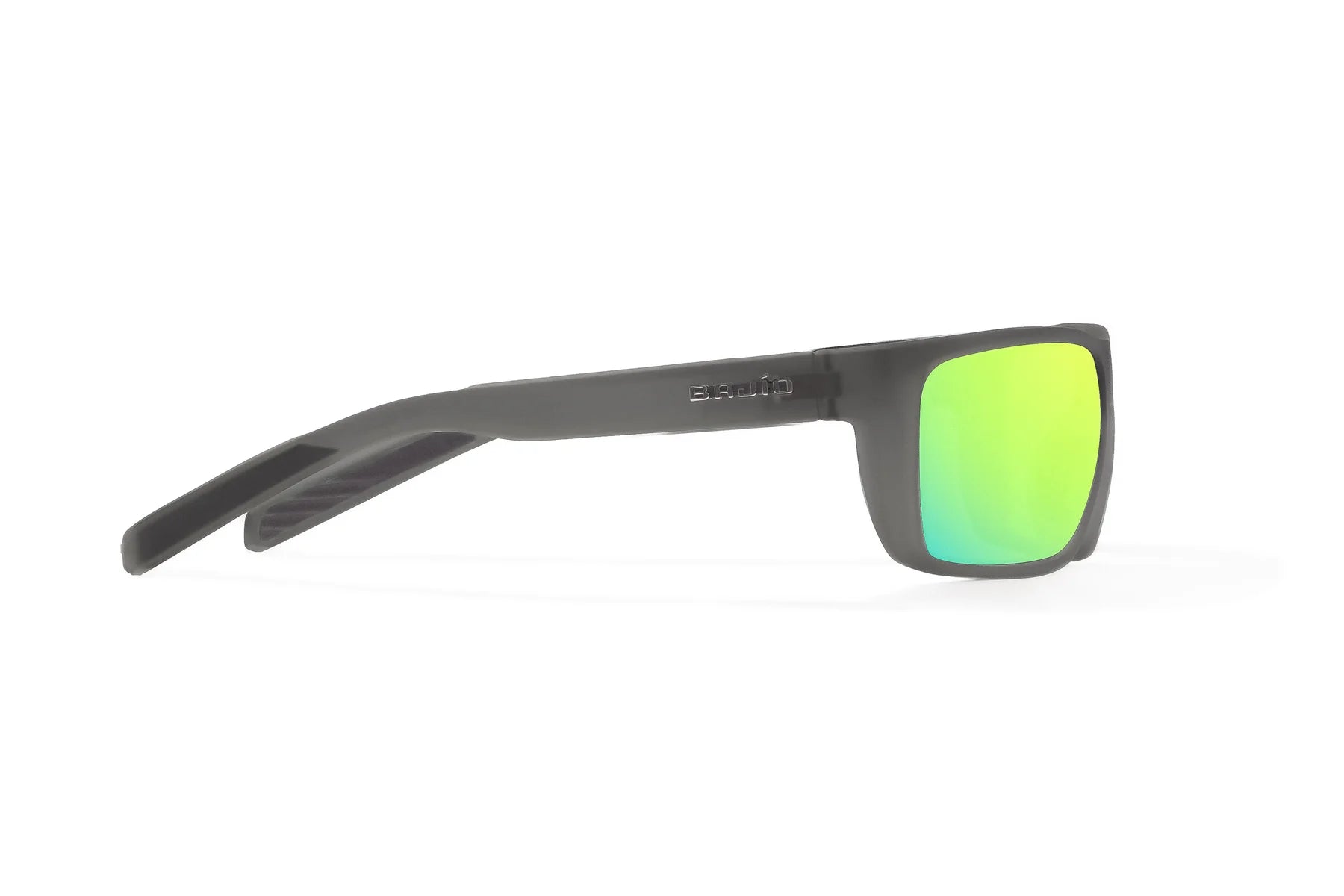 Bajio Sigs Sunglasses - Dark Gray Glass Matte Frame with Green Mirror Glass Lens