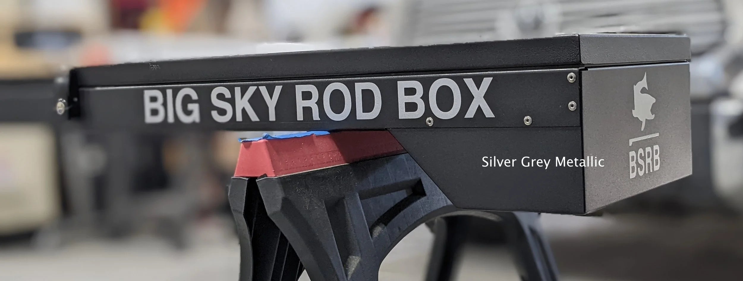 Big Sky Rod Box - Original Fly Rod Carrier - Passenger's Side / Silver Metallic Logo