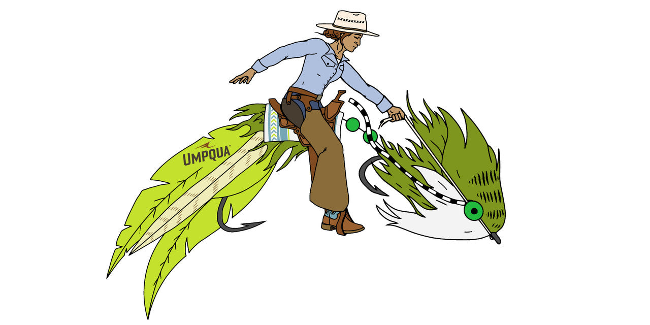 Umpqua Streamer Cowgal Sticker
