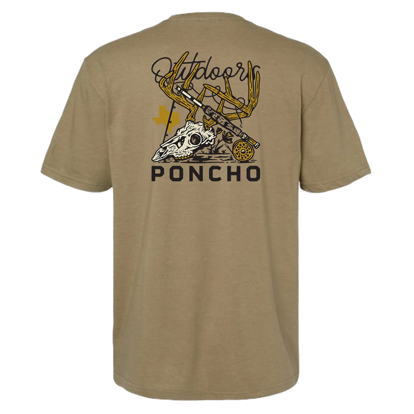 Poncho Outdoors T-Shirt - Tan Buck – Anglers All