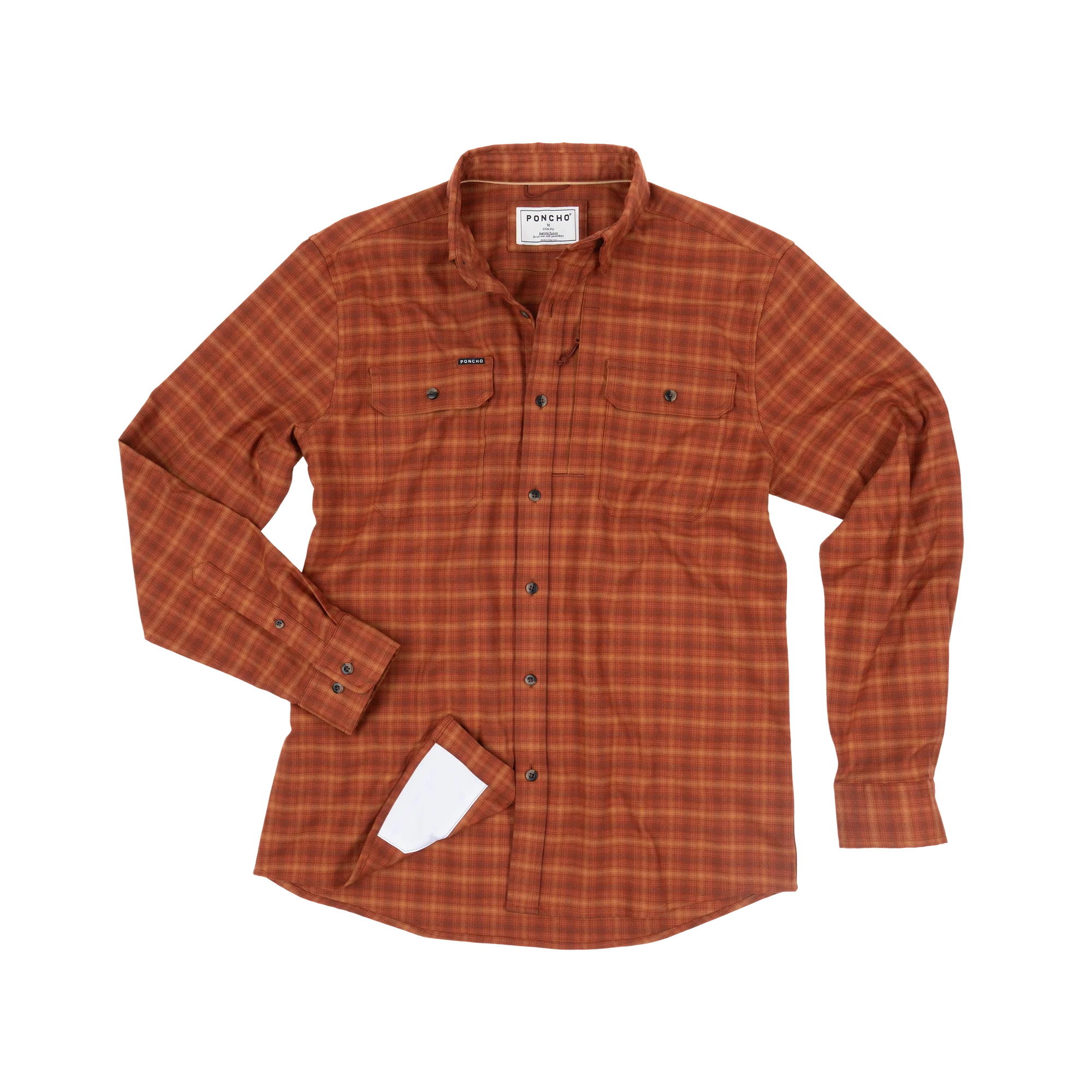 Poncho Outdoors Midweight Performance Flannel Shirt - The Hot Sauce