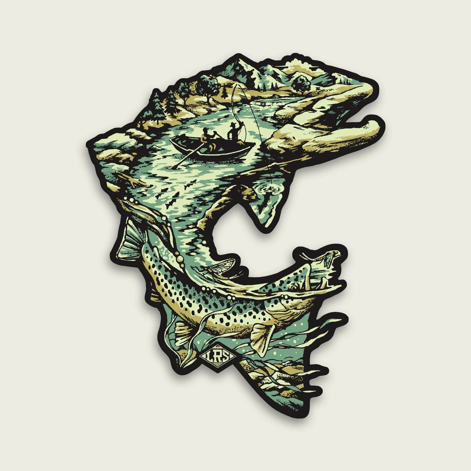 Lakes Rivers Streams Troutscape Decal