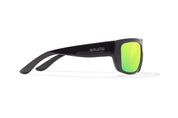 Bajio Annette Sunglasses - Black Gloss Frame with Green Mirror Glass Lens