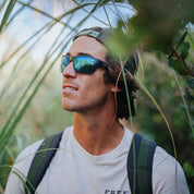 Smith Arvo Sunglasses - Matte Black Frame with ChromaPop Glass Polarized Blue Mirror Lens