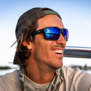 Smith Backcast Sunglasses - Matte Black | ChromaPop Glass Polarchromic Rose Blue Mirror