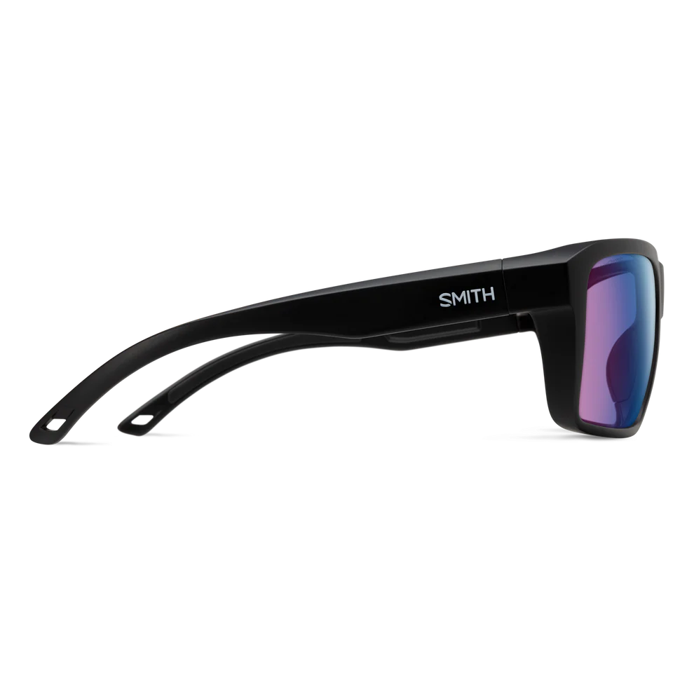 Smith Backcast Sunglasses - Matte Black | ChromaPop Glass Polarchromic Rose Blue Mirror