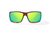 Bajio Bales Beach Readers Sunglasses +2.00 - Brown Tortoise Gloss | Green Mirror Lens