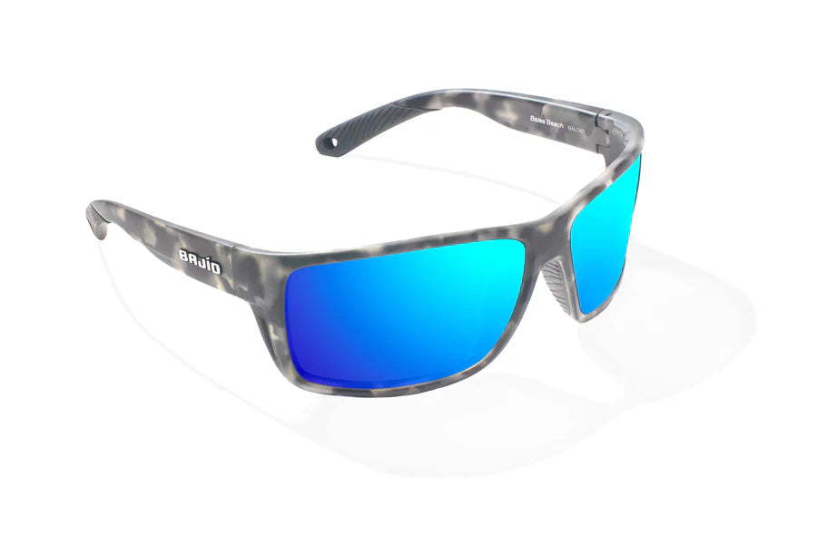 Bajío Bales Beach Sunglasses - Gray Rock Matte Frame / Blue Mirror Glass Lens