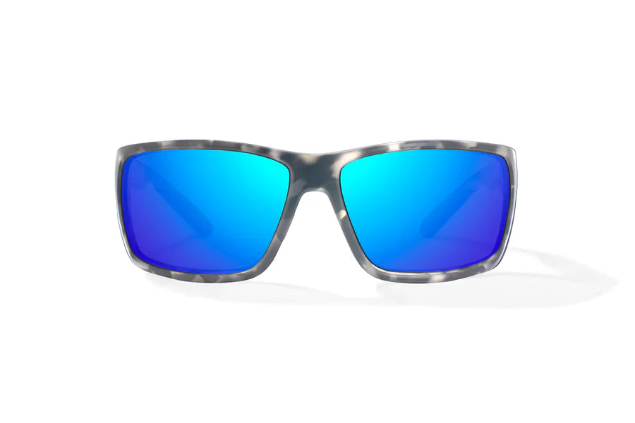 Bajío Bales Beach Sunglasses - Gray Rock Matte Frame / Blue Mirror Glass Lens