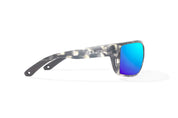 Bajío Bales Beach Sunglasses - Gray Rock Matte Frame / Blue Mirror Glass Lens