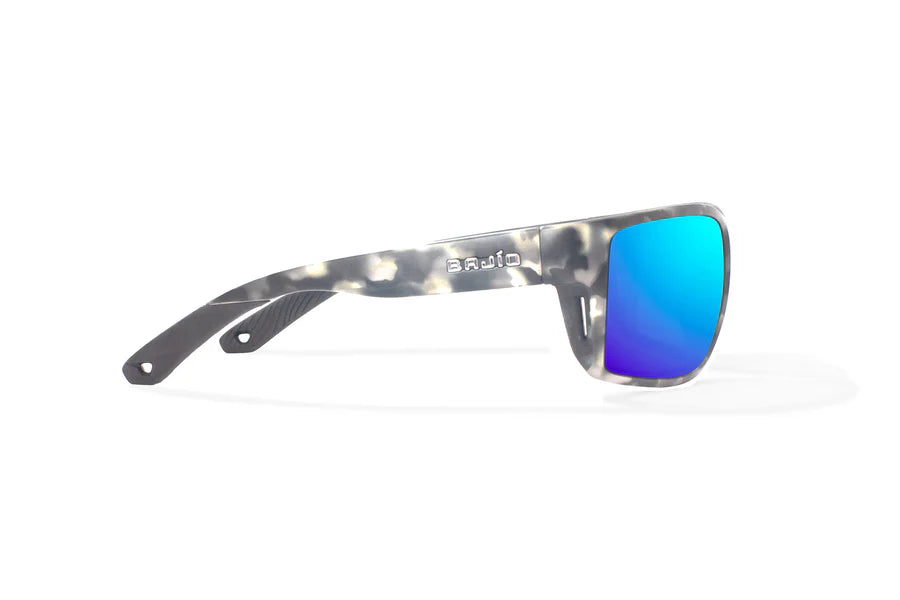 Bajío Bales Beach Sunglasses - Gray Rock Matte Frame / Blue Mirror Glass Lens