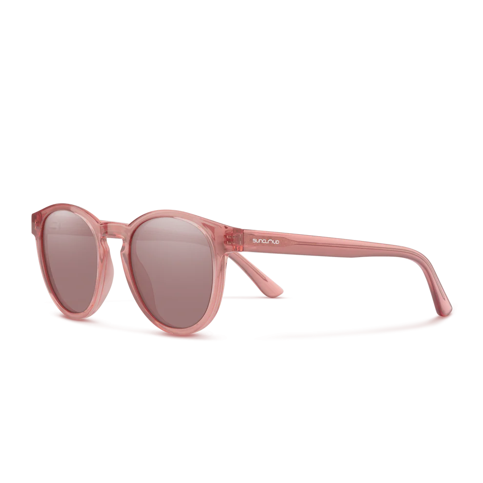 Suncloud Barnes Sunglasses - Dusty Rose Crystal + Polarized Low Light Rose Lens