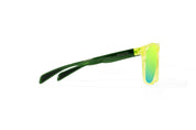 Bajio Calda Sunglasses - Green Glass Gloss Frame with Green Mirror Polycarbonate Lens