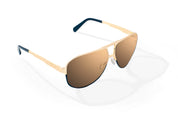 Bajio Clink Sunglasses - Gold/Black Fade Matte Frame with Copper Polycarbonate Lenses