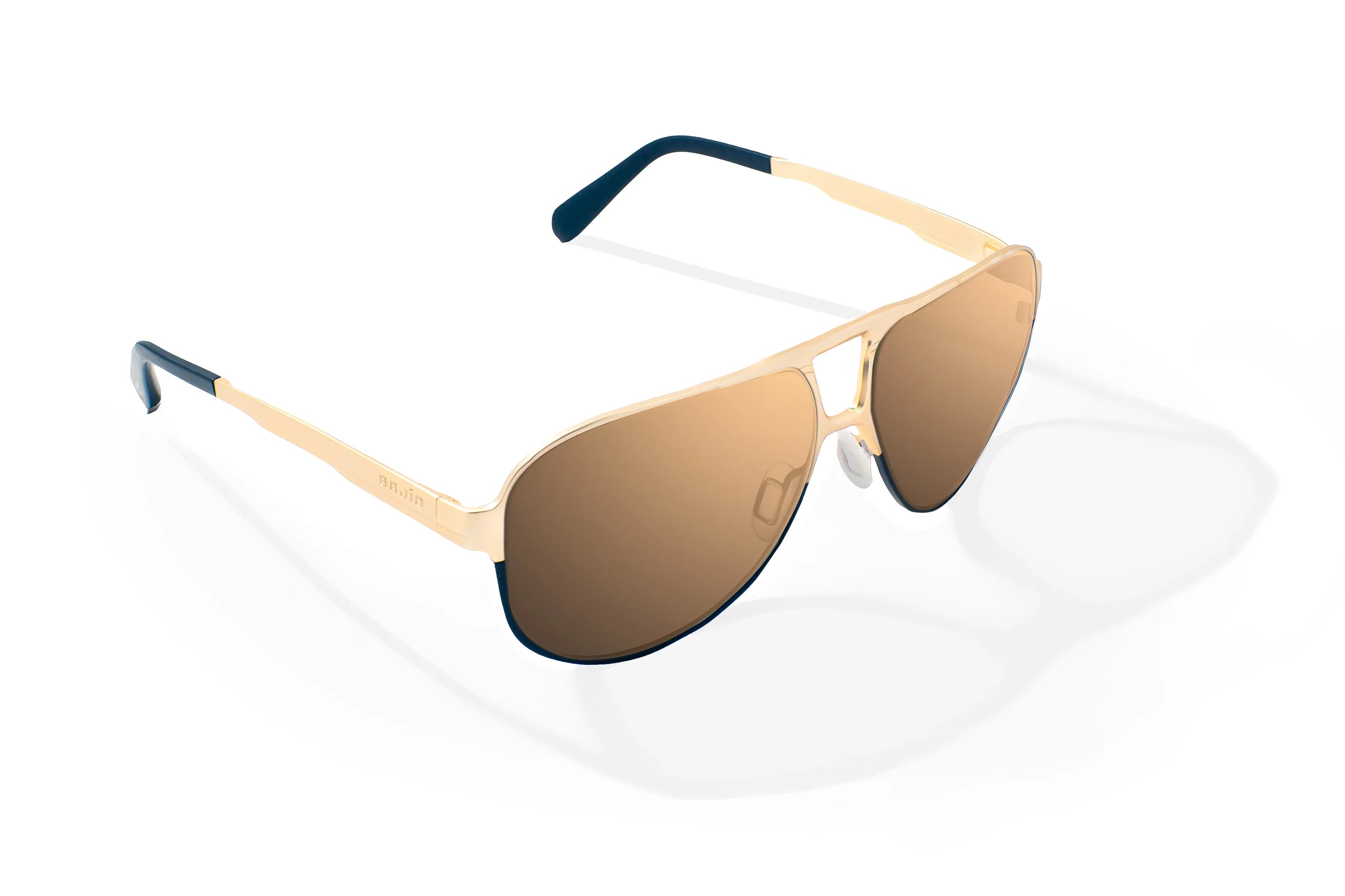 Bajio Clink Sunglasses - Gold/Black Fade Matte Frame with Copper Polycarbonate Lenses