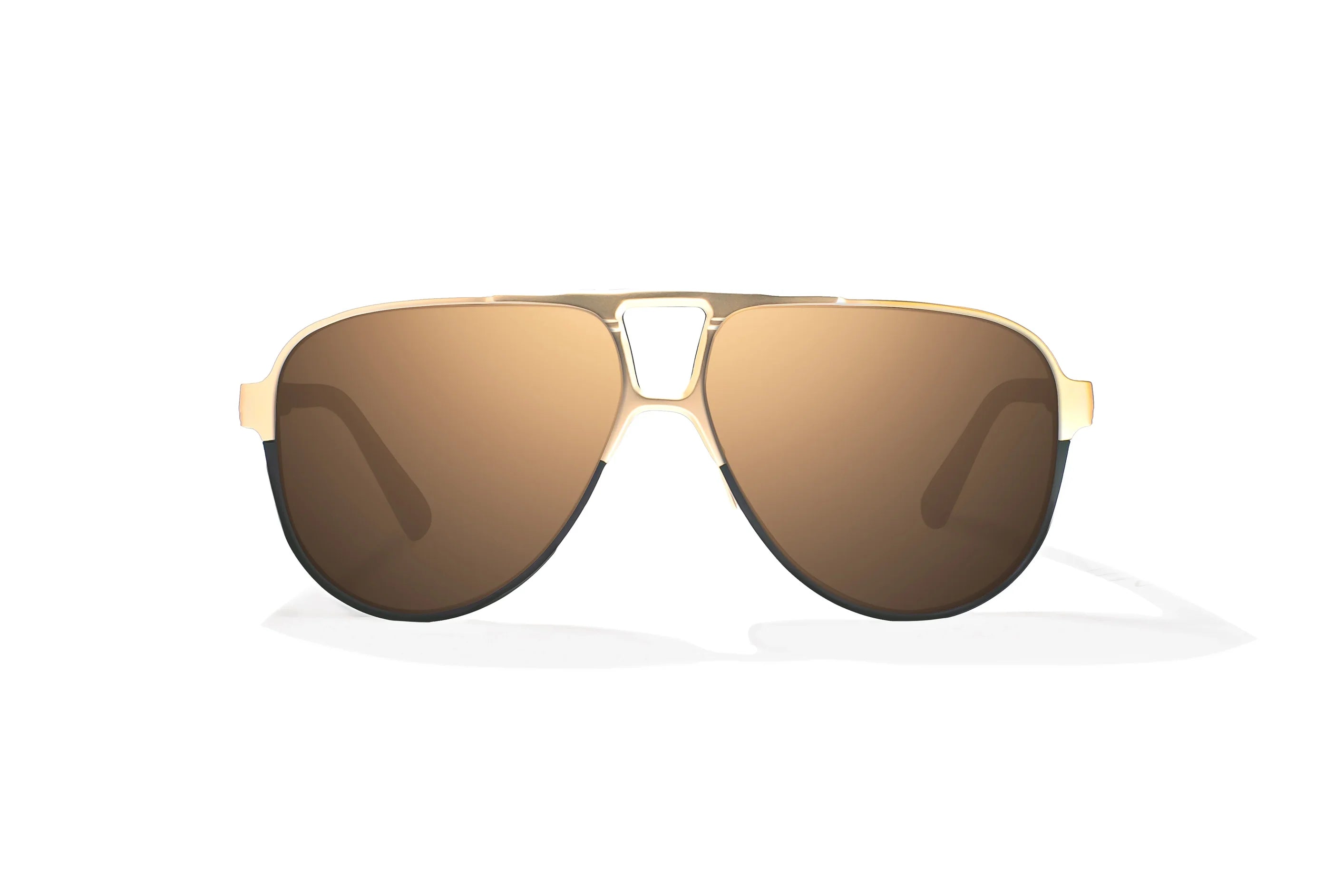 Bajio Clink Sunglasses - Gold/Black Fade Matte Frame with Copper Polycarbonate Lenses
