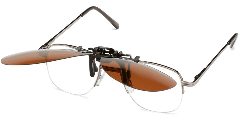 Fisherman Eyewear  Clip-&-Flip Aviator - Brown Polarized Lens