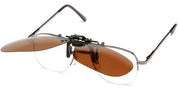 Fisherman Eyewear Clip-&-Flip Square Brown Polarized Sunglassses