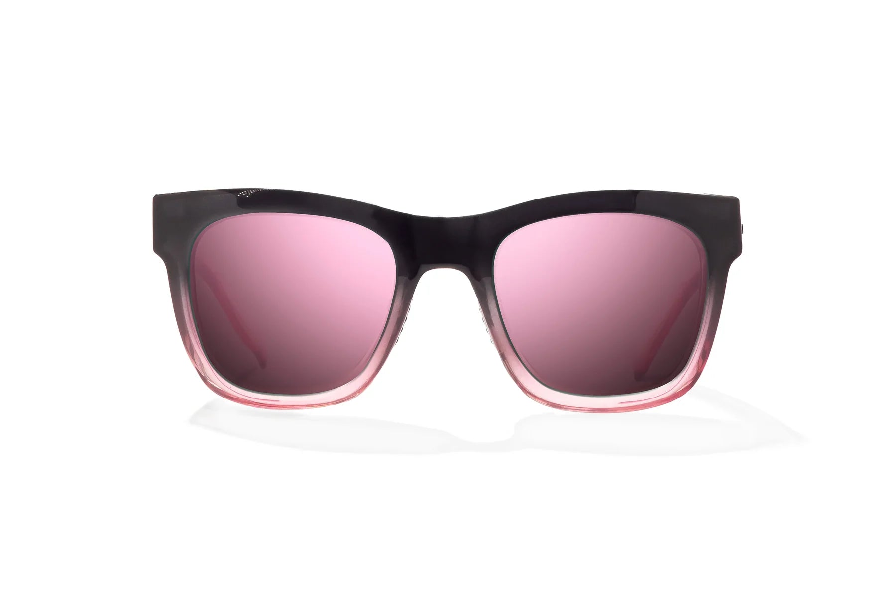 Bajio Cometa Sunglasses - Black Pink Sky Gloss Frame - Rose Mirror Polycarbonate Lenses