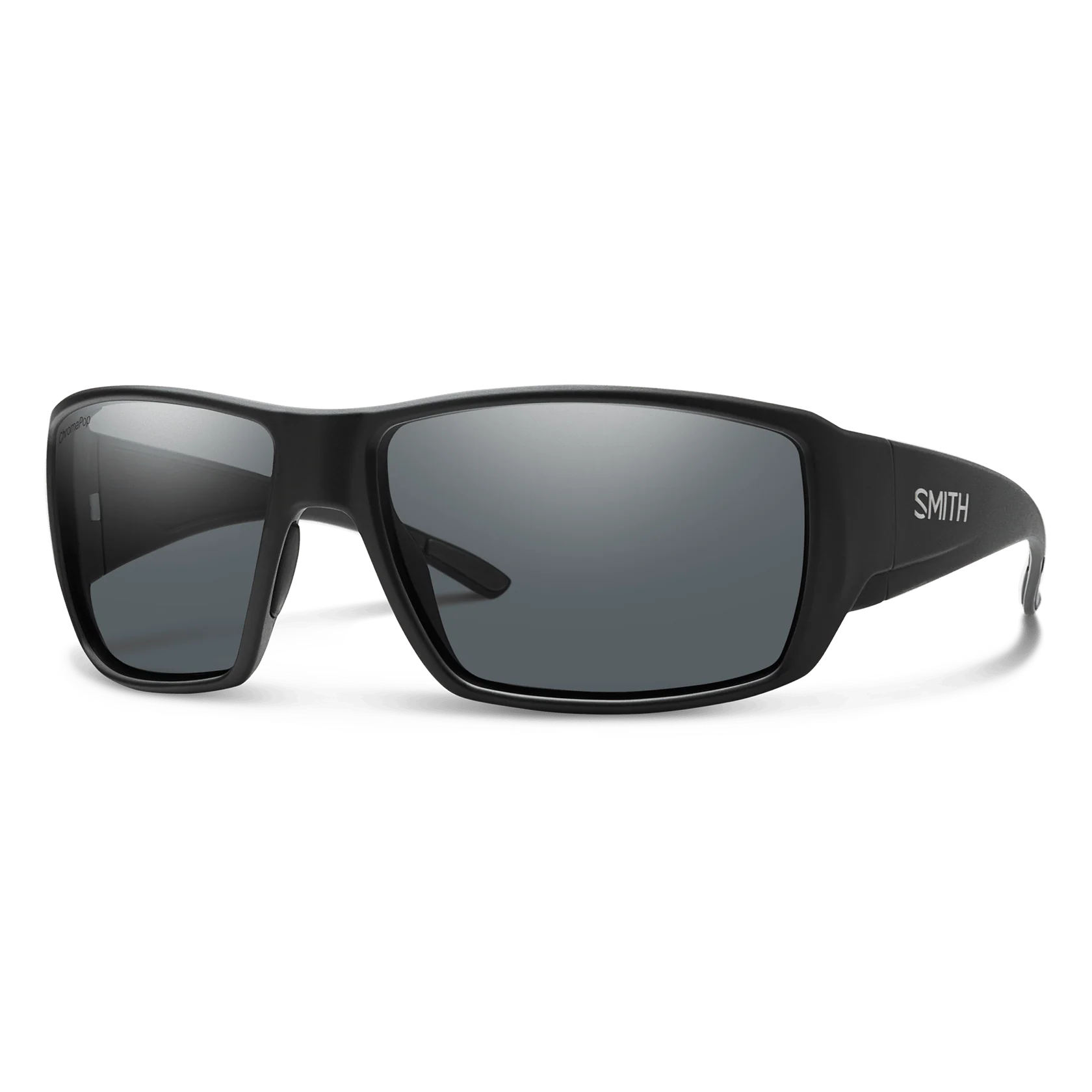 Smith Guide's Choice Sunglasses Matte Black Frame with ChromaPop Glass Polarized Gray