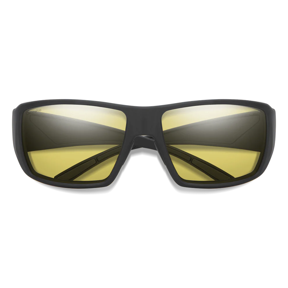 Smith Guide's Choice Sunglasses - Matte Black Frame  with Chromapop Glass Polarized Low Light Yellow