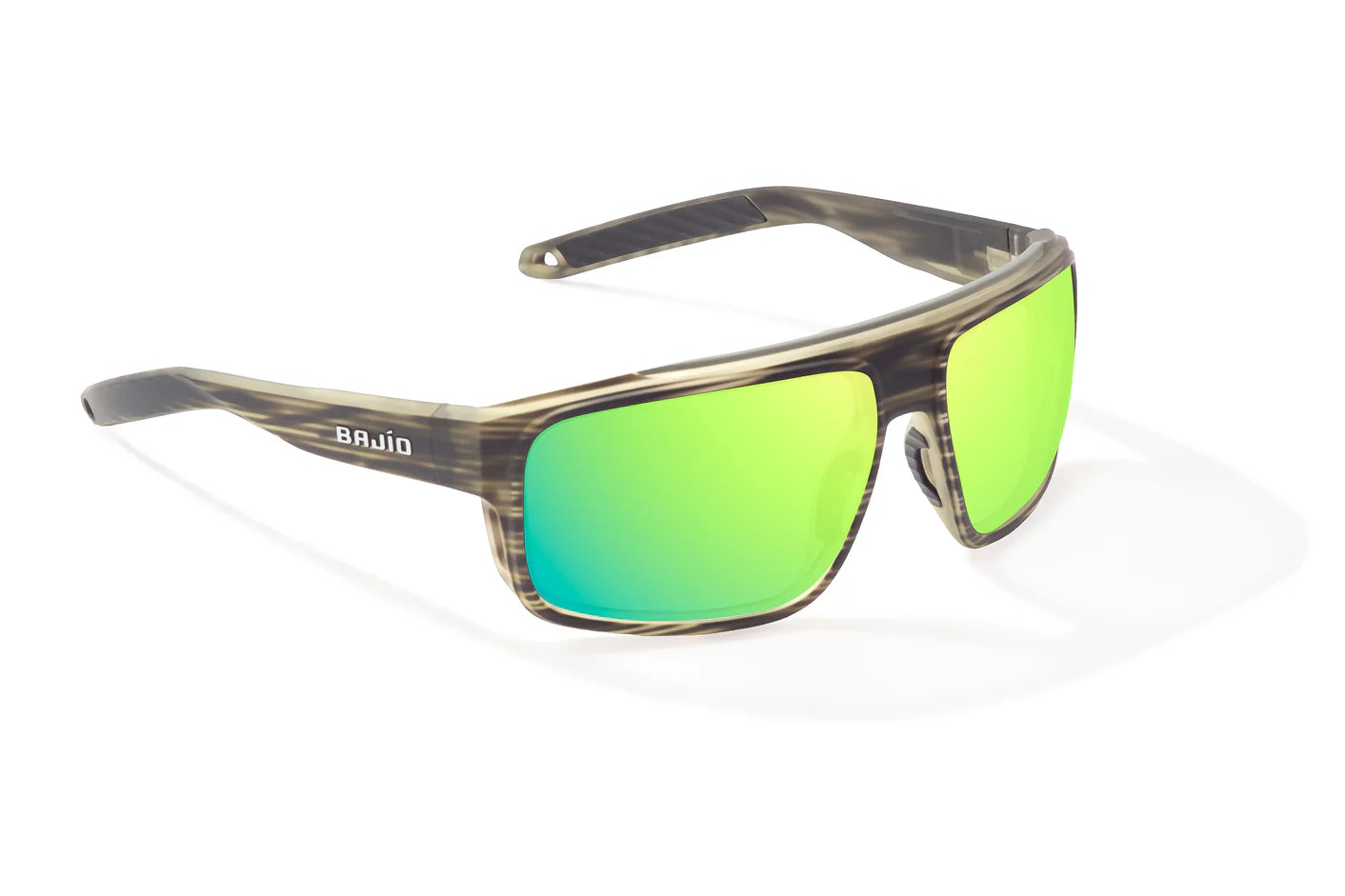 Bajío Greenland Sunglasses - Gray Grass Matte Frame / Green Mirror Glass Lens