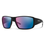 Smith Guide's Choice Sunglasses - Matte Black | ChromaPop Glass Polarchromic Rose Blue Mirror