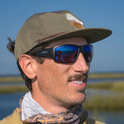 Smith Guide's Choice Sunglasses - Matte Black | ChromaPop Glass Polarchromic Rose Blue Mirror